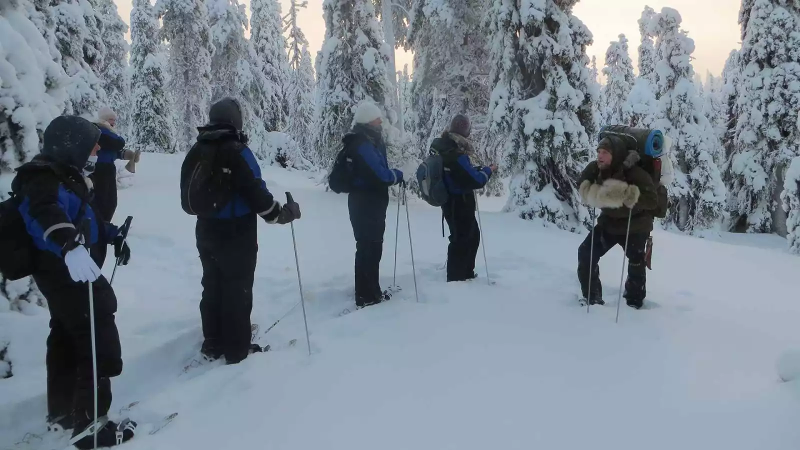 Op sneeuwschoenen de wildernis in