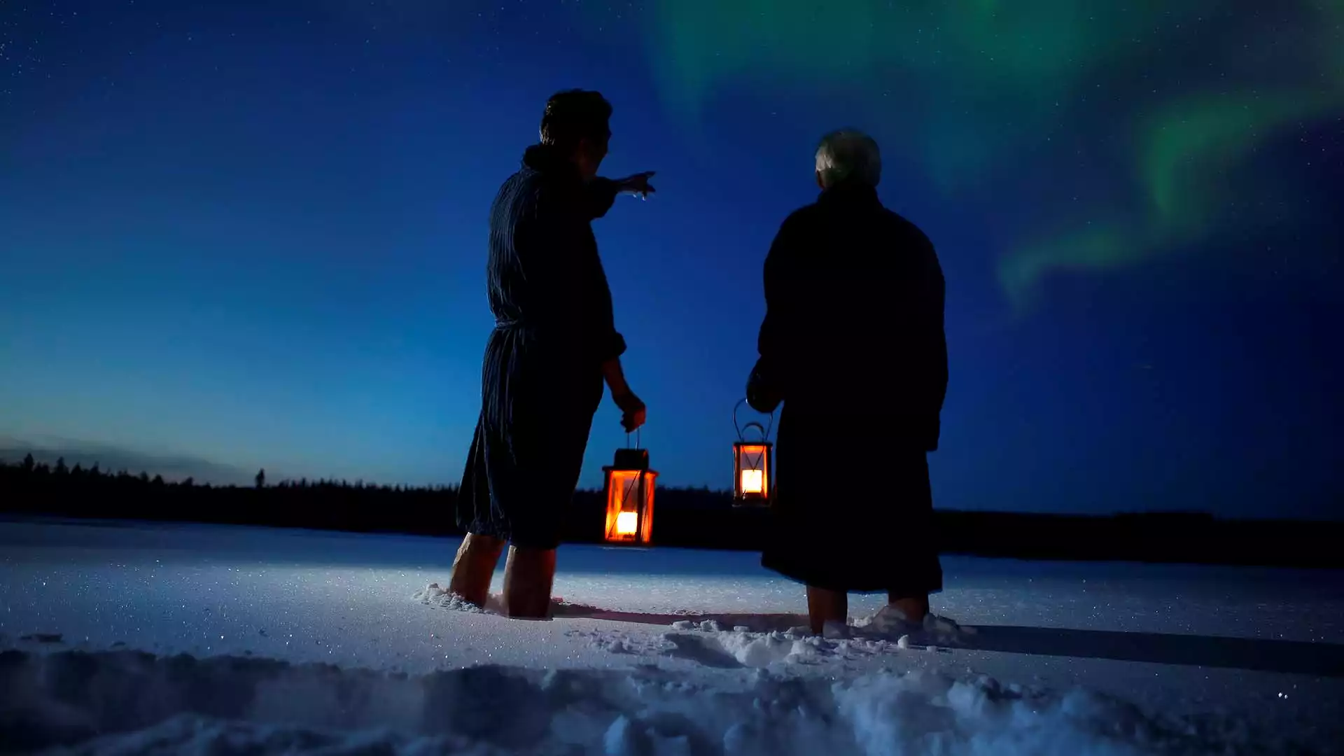 Sneeuwschoenwandelen in NP Oulanka en traditionele sauna