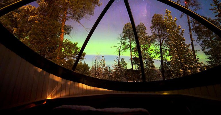 aurora bubble nellim lapland