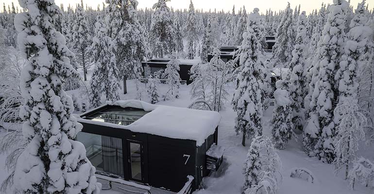 glasvilla ruka lapland buitenkant