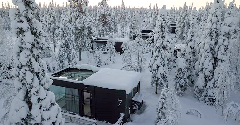 glasvilla ruka lapland buitenkant